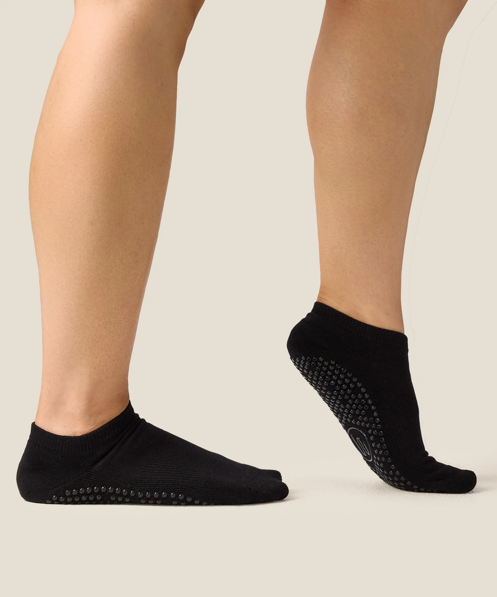 Low Rise Grip Socks - Black - Image 3