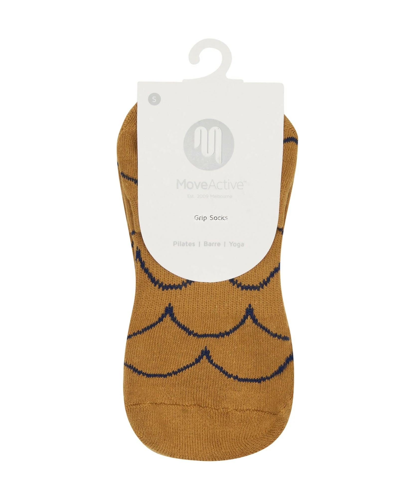 Low Rise Grip Socks - Scallop Mustard - Image 3