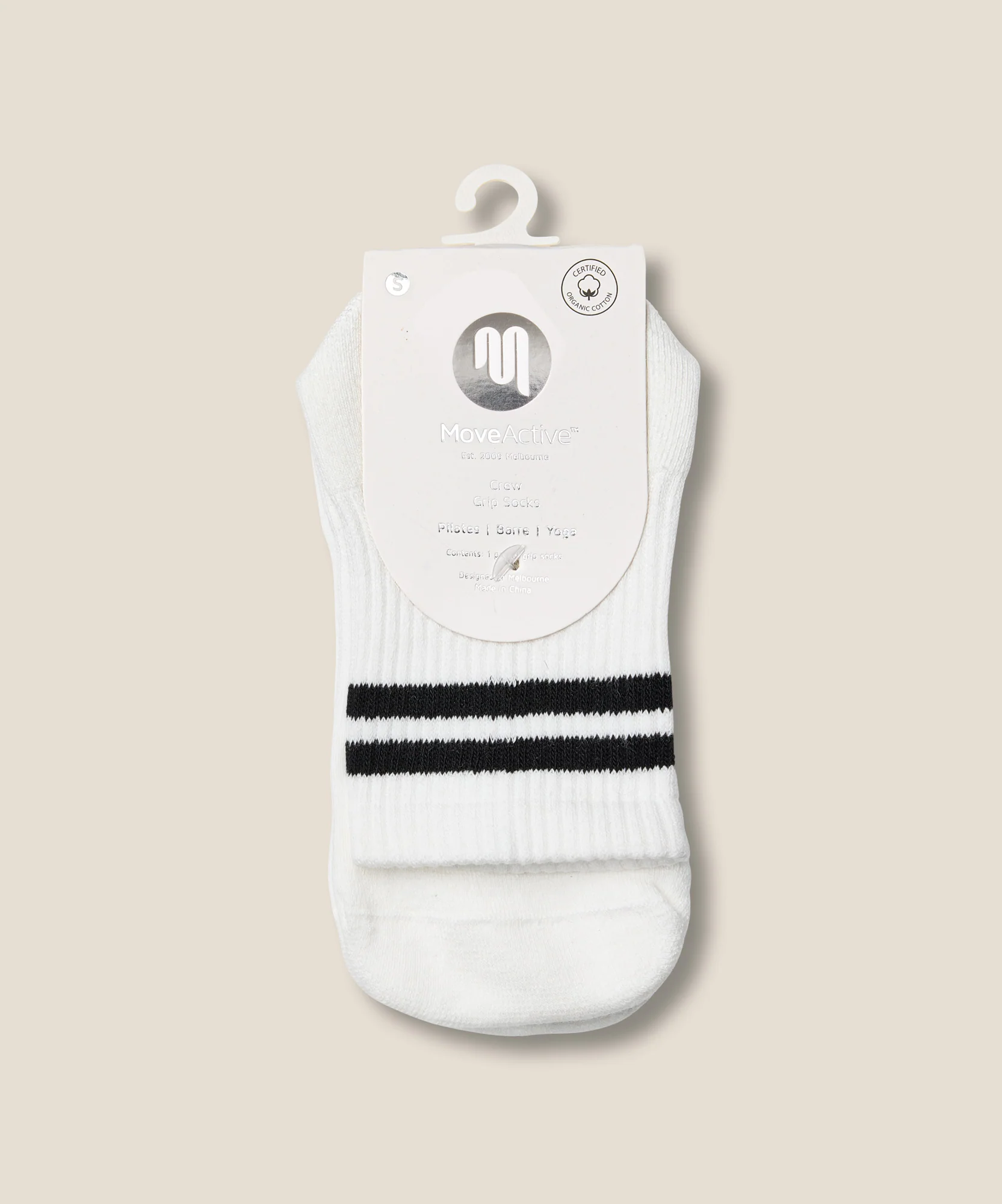 Crew Grip Socks - Sporty Stripe Ivory - Image 6