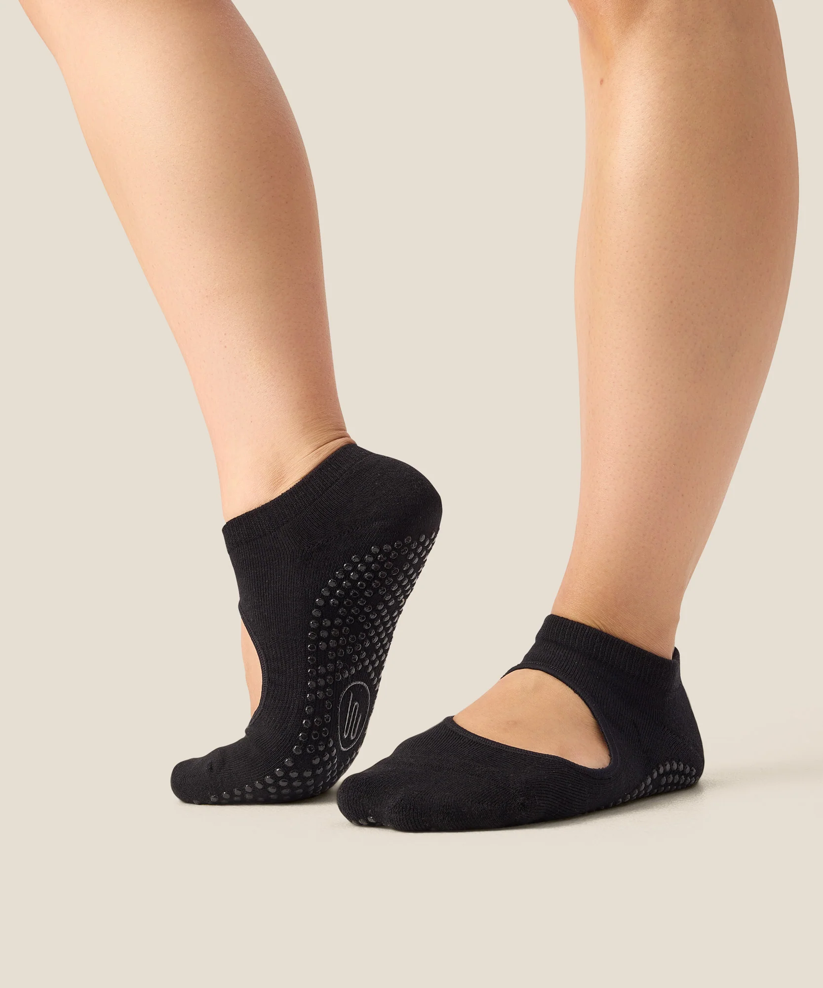 Slide On Grip Socks - Black - Image 3