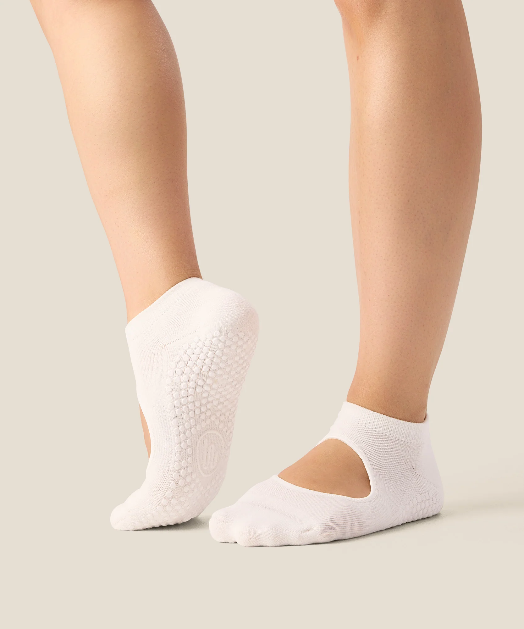 Slide On Grip Socks - Ivory - Image 3