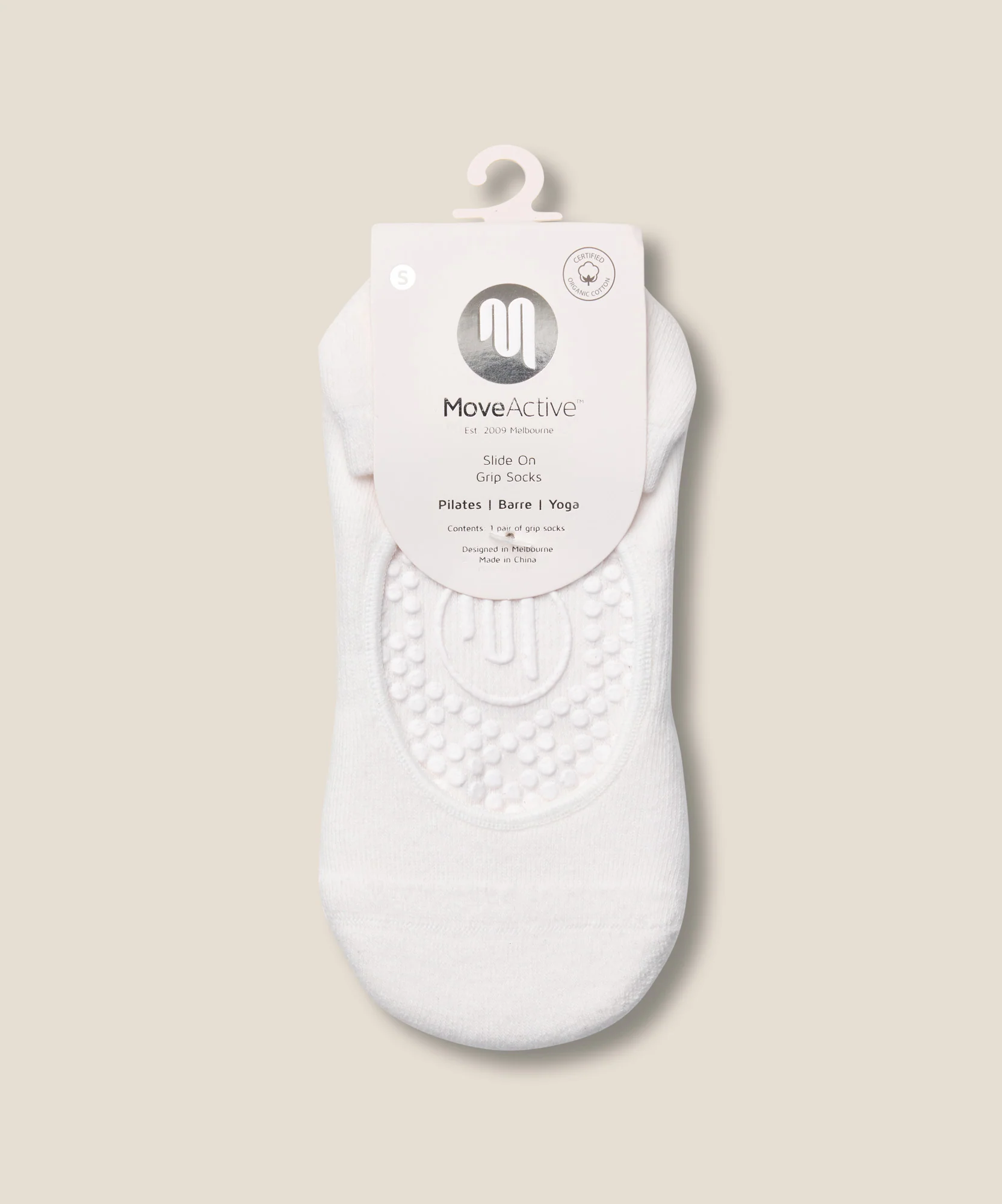 Slide On Grip Socks - Ivory - Image 5